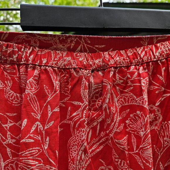 Universal Thread Womens Coral Paisley Ruffle Wrap Skirt XXL Cotton/Rayon Blend - Picture 15 of 16